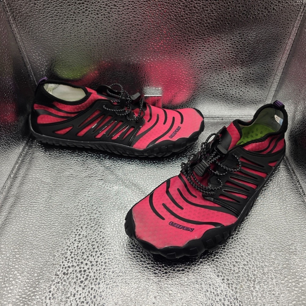 UBFEN Water Shoes Barefoot Sneakers – EU 43 / US Women 11 – Pink/Black Quick Dry